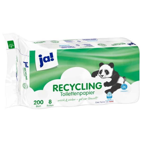 Ja! Recycle Toilettenpapier 2lg 8x200 Blatt