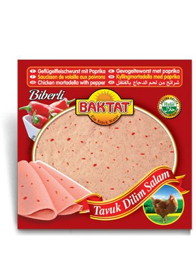 suntat Geflügelfleischwurst mit Paprika- Tavuk Dilim Salam Biberli 200g