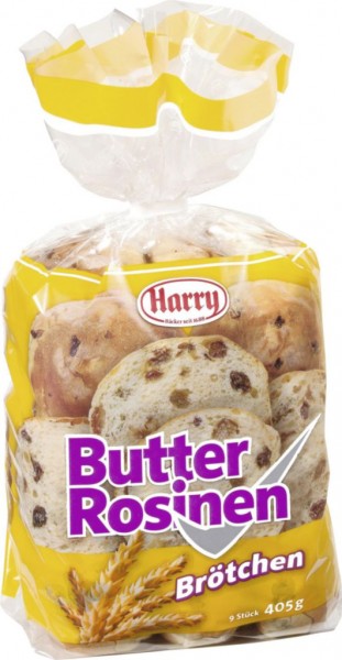 Harry Butter Rosinen Brötchen 9 Stk 405g
