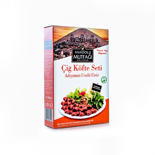 Anadolu Mutfagi Cig Köfte Seti Adıyaman usulu (Vegan)