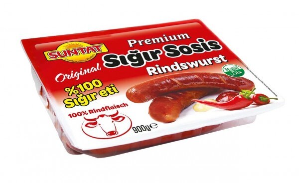 Suntat Scharf Premium Rindwurst - Premium Sigir Sosis Acili 900g