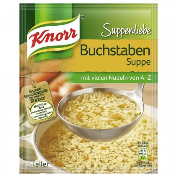 Knorr Buchstaben Suppe 3 Teller