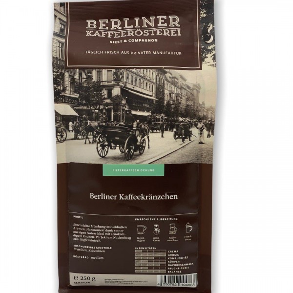 Berliner Kaffeerösterei - Berliner Kaffekränzchen Gemahlen 250g