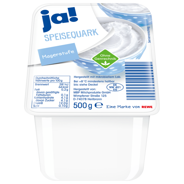 Ja! Speisequark Magerstufe 500g