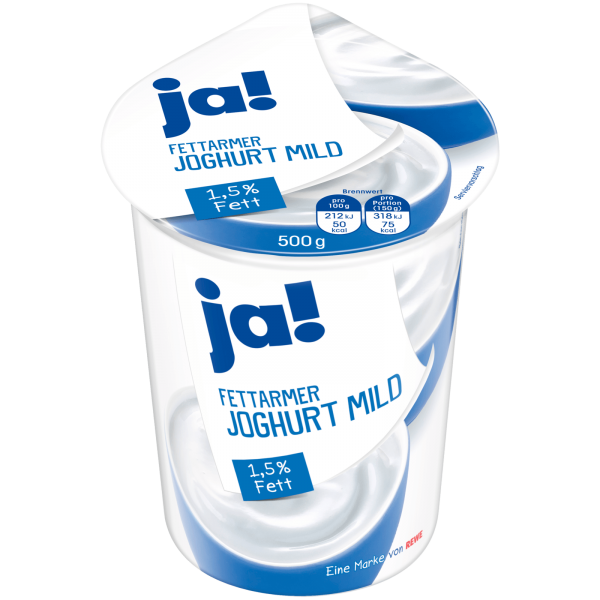 Ja! Fettarmer Joghurt Mild 1,5% fett 500g