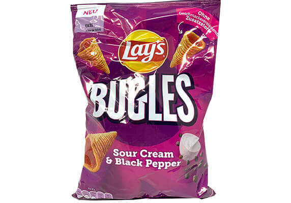 Lays Bugles Sour Cream & Black Pepper 95g