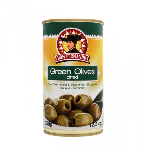 Don Fernando Green Olives - Grüne Oliven entsteint 350g