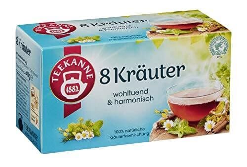 Teekanne Wohltuende 8 Kräuter 20 Doppelkammerbeutel