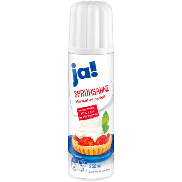 Ja! Sprühsahne 30% Fett 250ml
