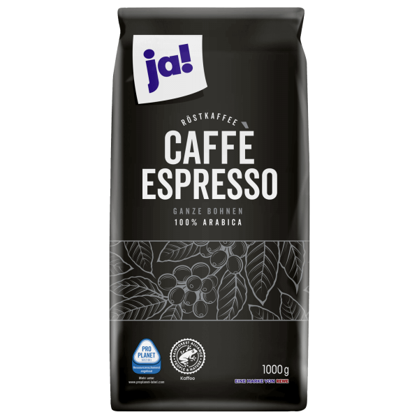 Ja! Espresso ganze Bohnen 100 % Arabica 1 Kg