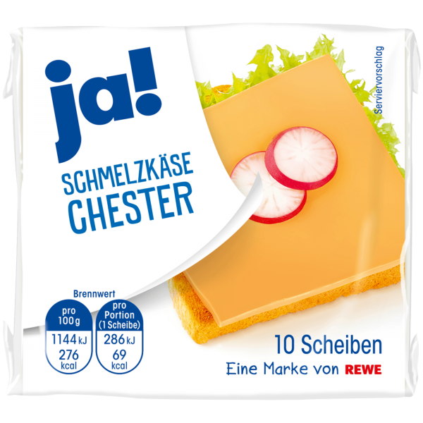 Ja! Schmelzkäse Chester 10‘er 250g