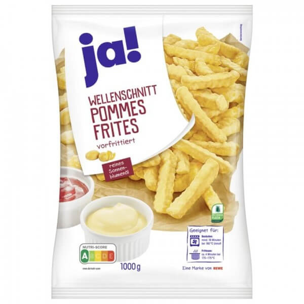 Ja! Pommes Frites Wellenschnitt 1KG