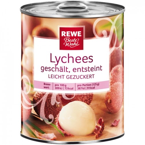 REWE BW Lychees geschält entsteint 580ml