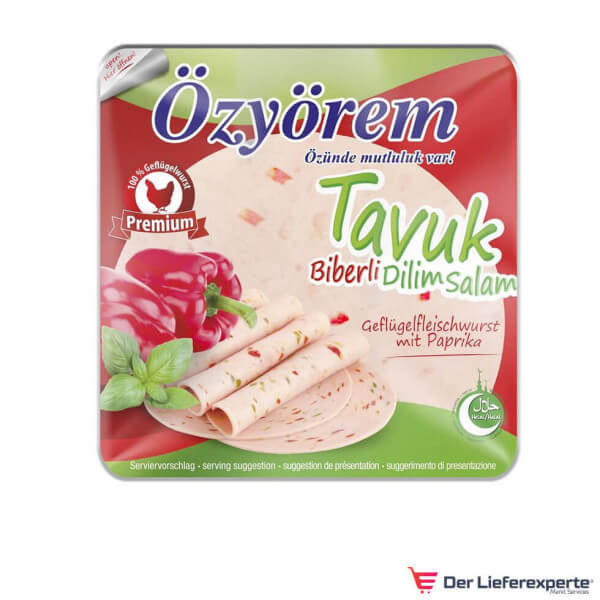 Özyörem Geflügelfleischerz. Paprika - Biberli Dilim Salam 200g