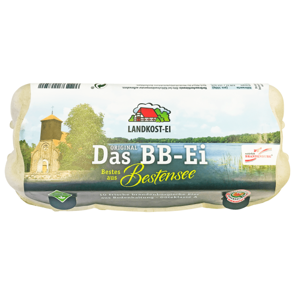 Original das BB Ei 10 Frische Brandenburgische Eier