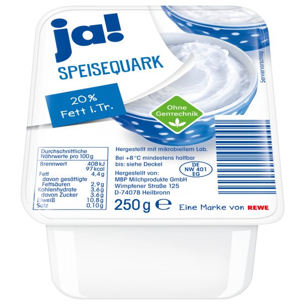 Ja! Speisequark 20% Fett 250g