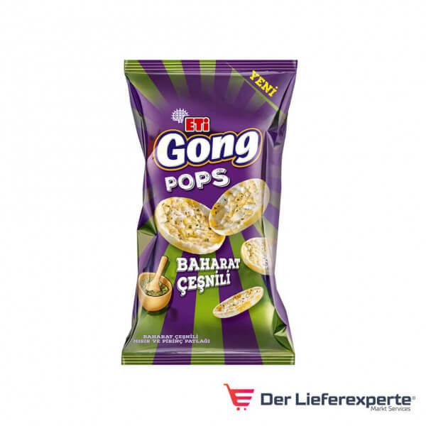 Eti Gong Pops Gewürzte Mais- und Reiscracker