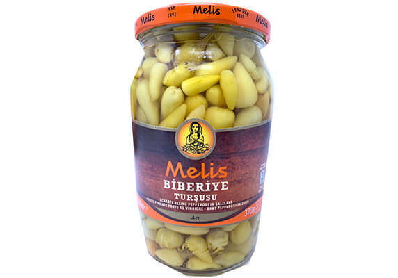 Melis scharfe kleine Pepperoni in Salzlake - Biberiye Tursusu 620g/720