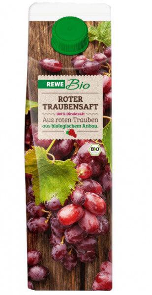 Rewe BIO Roter Traubensaft 100% Direktsaft 1 L