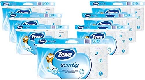 Zewa Samtig Toilettenpapier 3-Lagig 8 Stück