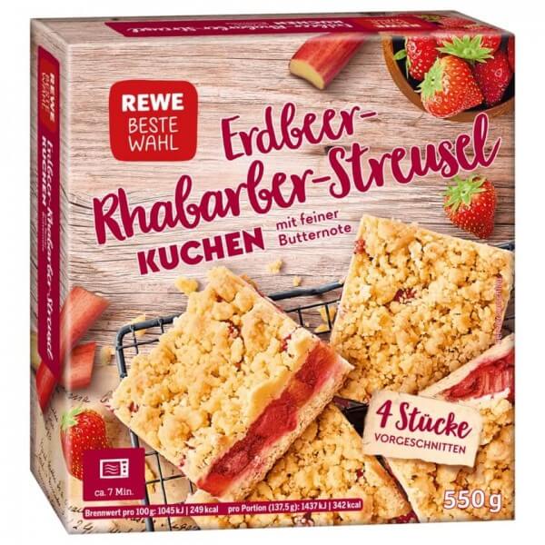 Rewe BW Erdbeer-Rhabarber-Streusel Kuchen 550g