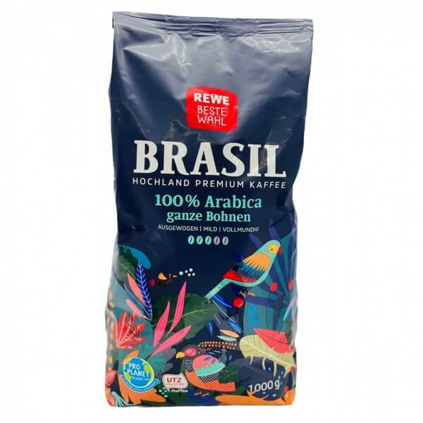 REWE Beste Wahl Brasil Ganze Bohne 1 Kg