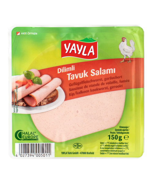 Yayla Geflügelfleischwurst geräuchert - Dilimli Tavuk Salam 150g