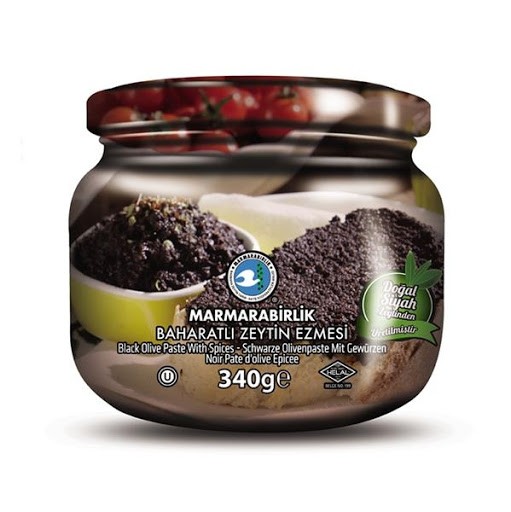 MB Schwarze Olivenpaste mit Gewürzen - Baharatli Zeytin Ezmesi 340g