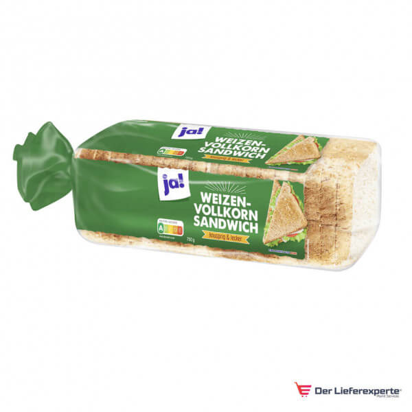 ja! Toastbrot Weizenvollkornsandwich 500g