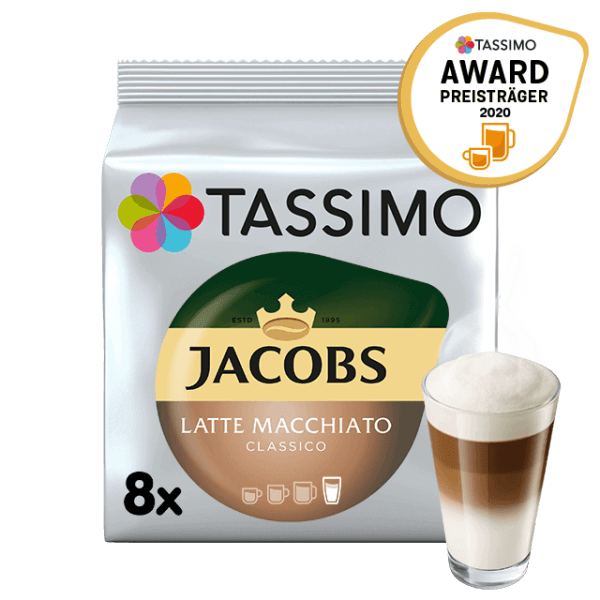 Tassimo Kapseln Jacobs Latte Macchiato Classico 8 Kaffekapseln