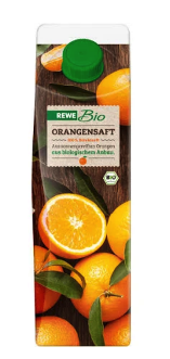 Rewe BIO Orangensaft 100% Direktsaft 1 L