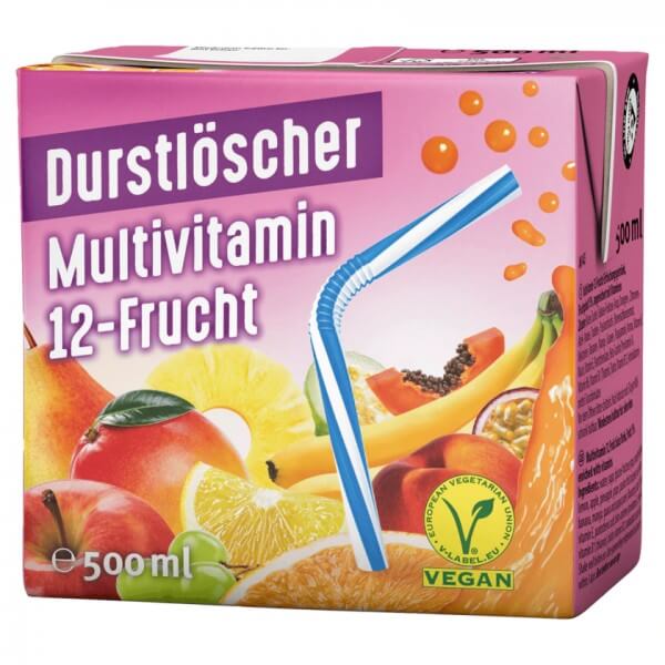 Durstlöscher Multivitamin-12 Frucht 0,5L