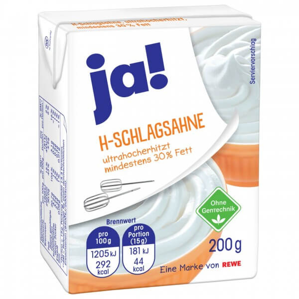 Ja! H-Schlagsahne 200g