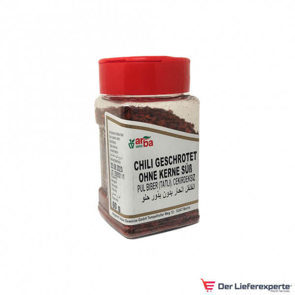 Arba Chili Geschrotet ohne Kerne Süß - Tatli Pulbiber 60 g