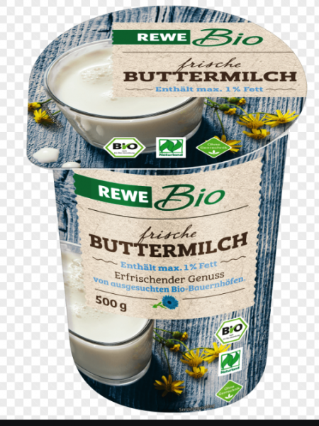 Rewe BIO Frische Buttermilch 1% Fett 500