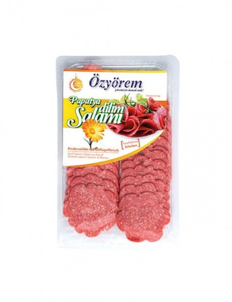 Özyörem Rindersalami mit geflügelfleisch - Papatya Dilim Salam 80g