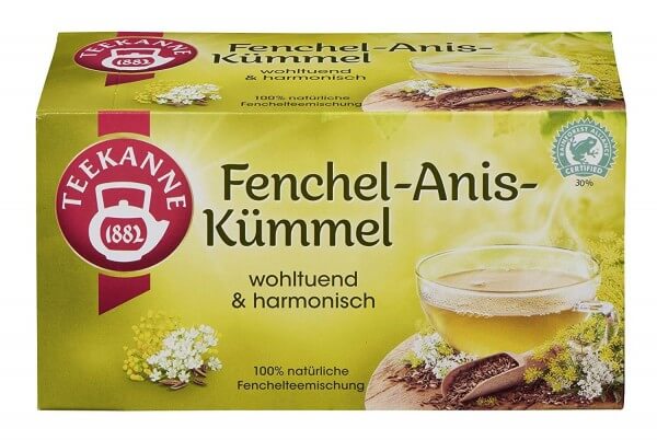 Teekanne Bekömmlicher Fenchel Anis - Kümmel 20 Doppelkammerbeutel