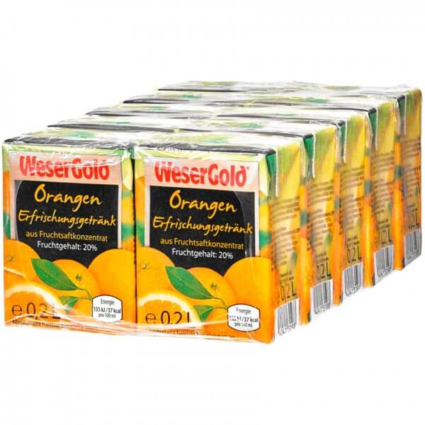 Wesergold Orange Trinkpäckchen 10 x 02,L