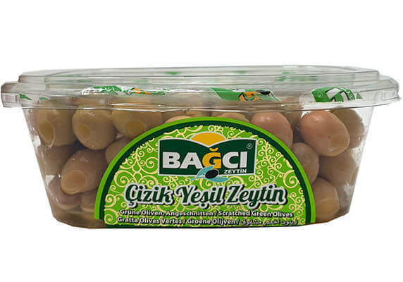 Bagci Grüne Oliven geritzt - Cizik Yesil Zeytin Kase 400g