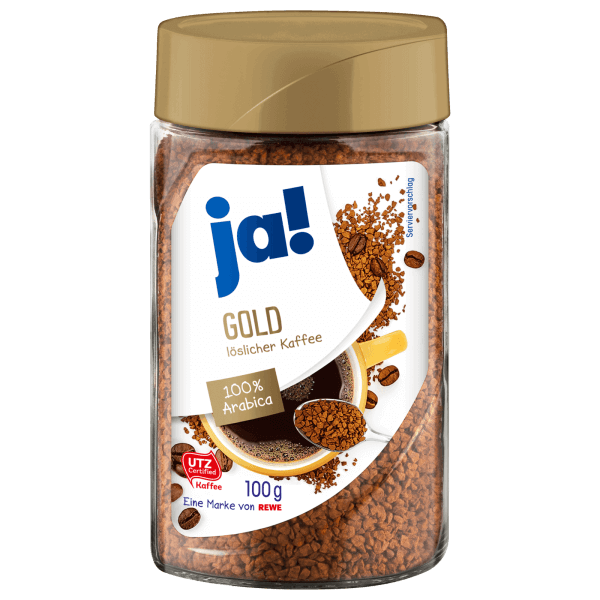 Ja! Gold Löslicher Kaffee % 100 Arabica 100 g