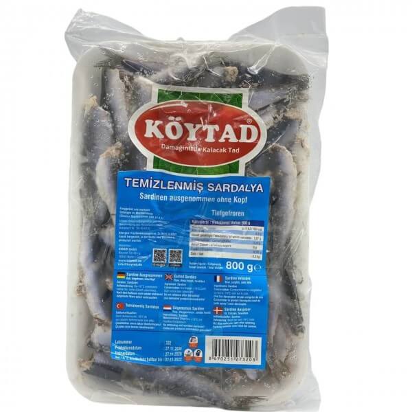 Köytad Sardinen Ausgenommen ohne Kopf - Temizlenmis Sardalya 800g