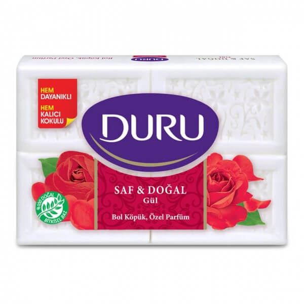 Duru Seife Saf - Dogal Güllü Sabun 4x175 g