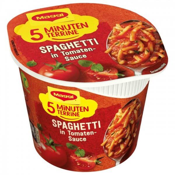 Maggi Spaghetti in Tomatensauce - 5 Minuten Nudeln 60g
